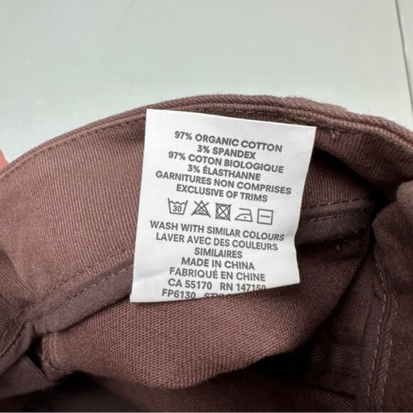 NWT Frank And Oak Josephine Cropped Pant, Brown, Wide Leg - Picture 11 of 11